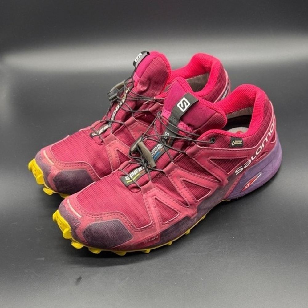 Salomon Speedcross‎ 4 GTX Gore Tex Trail Running Shoes Women's 9.5 Pink Purple